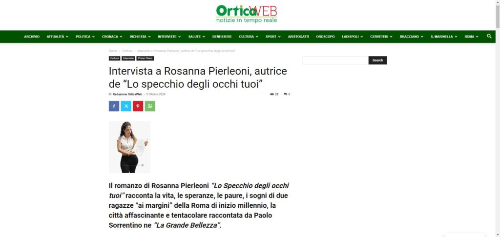 Intervista di A. Macciò – Disagio psichico e mal di vivere [OrticaWEB]